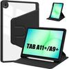 Case for Samsung Galaxy Tab A11 Plus / A9 Plus, 360 Rotation Protection with Stylus Holder - Black