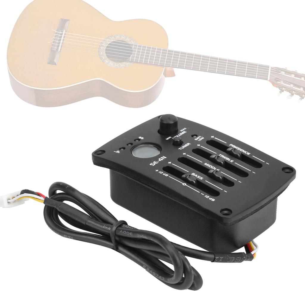 EQ Equalizer Pickup Acoustic Guitar 4 Band Preamp Musical Instrument Accessories SE‑4N