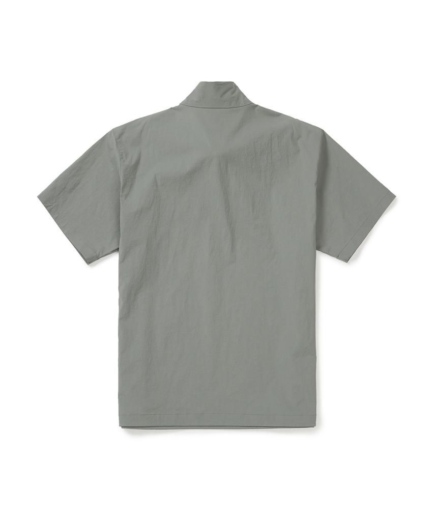 SNOWPEAK APPAREL Cooling Root Half-Zip Short Sleeve T-Shirt (S25Mmrzt60) Light Khaki