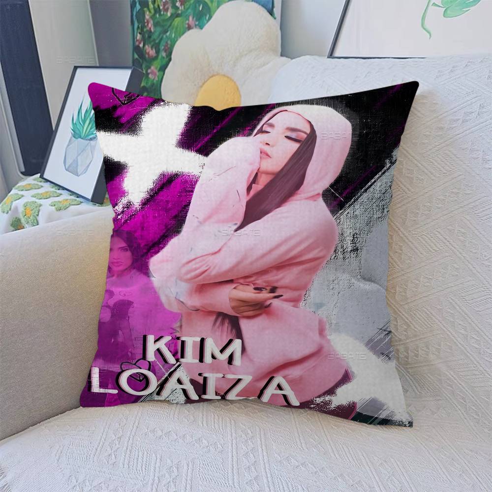 K-Kimberly L-Loaiza Pillow Covers Cartoon Sofa Decorative Home Double-sided Printing Short Plush Cute Cushion Cover