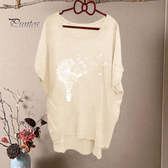 

Женская летняя повседневная футболка с круглым вырезом и коротким рукавом, свободный пуловер с принтом подсолнечника, топы, уличная одежда M