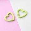 5pcs Heart Shape Heart Shape Keychain Macaroon Color Colored Spring Buckle  Lifting Ring Accessories