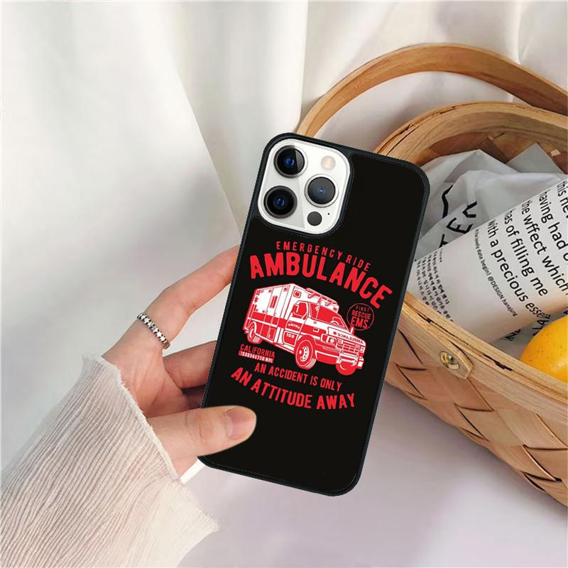 Paramedic Ambulance Mobile Celular Phone Cases for iPhone 17 Air 16 15 14 12 13 PLUS 11 PRO MAX Coque Fundas coque