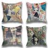 Aya Takano Pillow Case Sofa Living Room Bedroom Headboard Backrest Cushion Square Cushion Nap Time