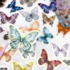 50 schillernde Schmetterling Heißfolienprägung PET Edelstein Transparente Aufkleber für Notizbuch, Gitarre, Handy, Graffiti