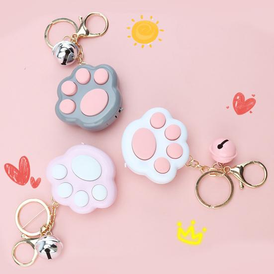 Mini Fidget Toy Lovely Portable Funny Cat Paw Push Fidget Game Keychain for Children