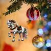 2D Flat Christmas Hanging Pendant Acrylic DIY Accessories Car Horse Pendant Multi-scene Xmas Tree Hanging Ornament Navidad Decor