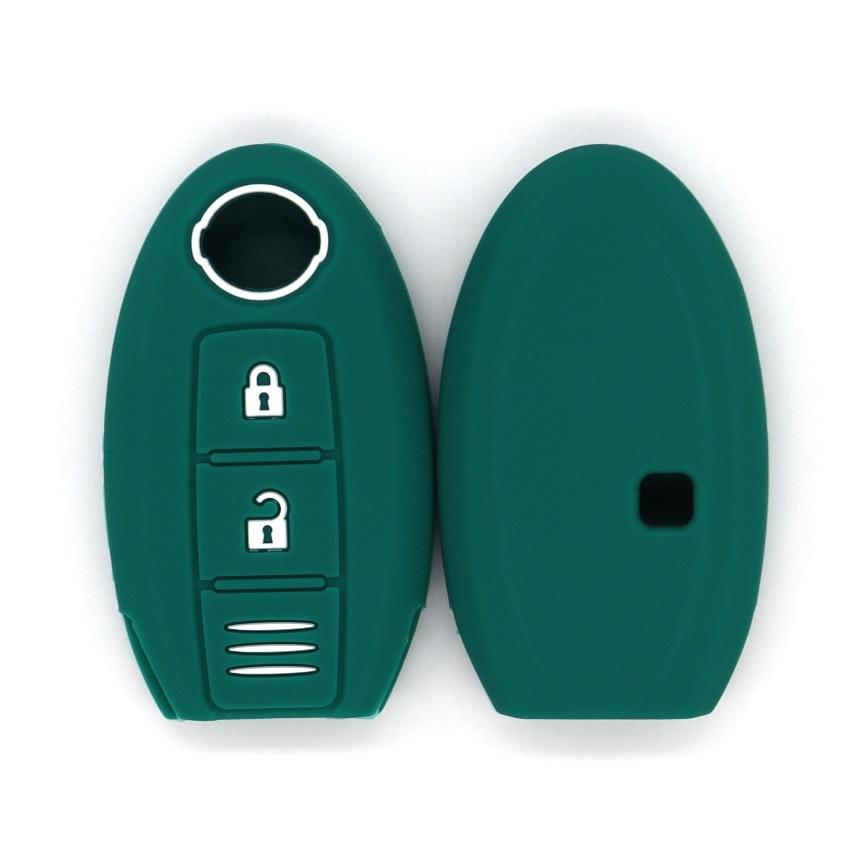 Suitable for Nissan's new Tiida Teana Qashqai Sylphy Bluebird X-Trail smart 2-button silicone key bag