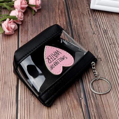 2024 Love Heart Coin Purses  PU Leather Coin Bag with Zipper Women's Mini PVC Wallet Card Holder Gifts for Lady Coin Wallet