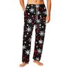 Men's Drawstring Pocket Flannel  Pants Homewear Sleep Pants
