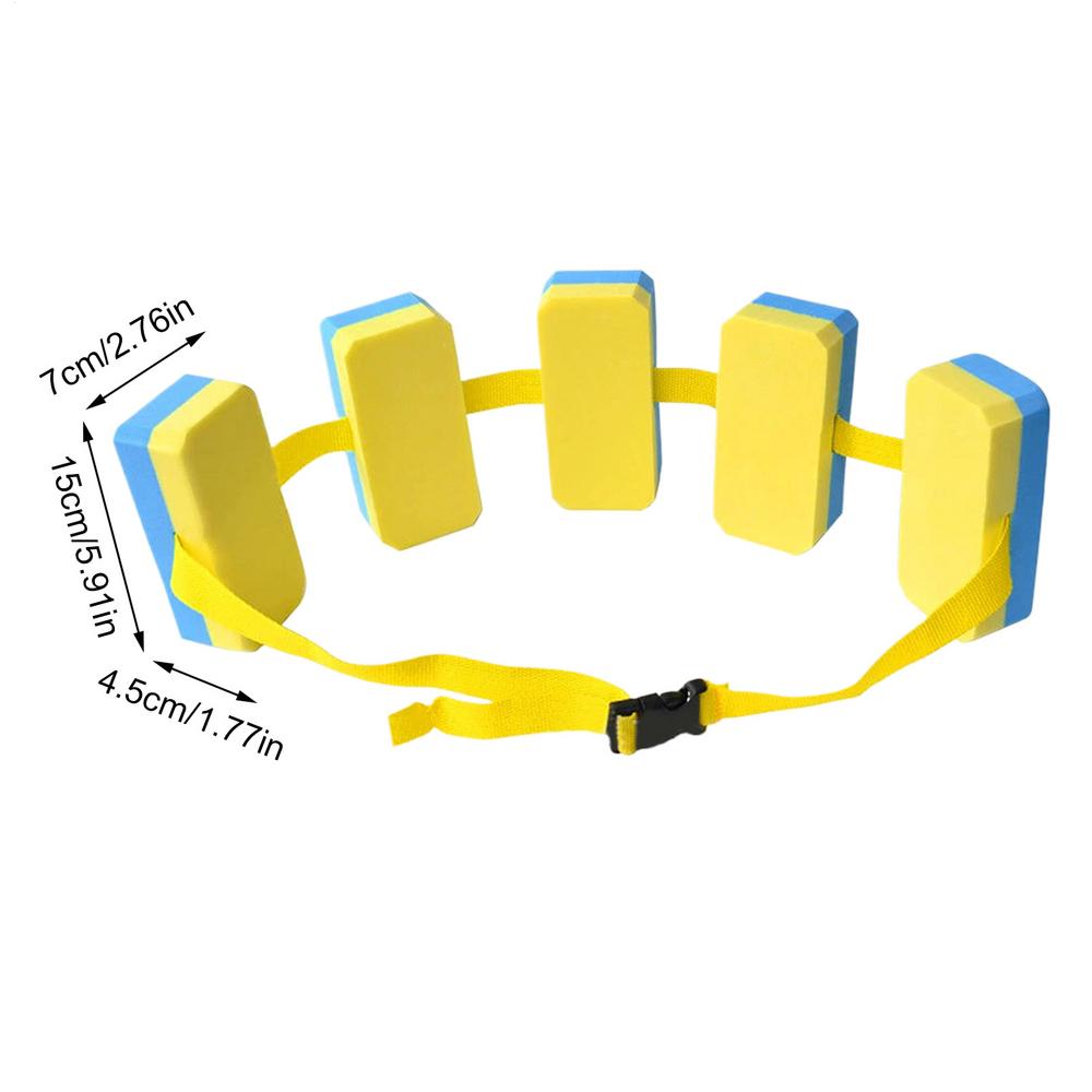 Flotation Waist Belt swimming belt Kids Swim Belt Adjustable swimming aid Flotation Belt Swim Trainer With 5 EVA swimming mats жёлтый
