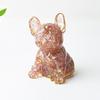 Modern Resin Dog Decor With Blue Lace Agate And Carnelian For Living Room Or Office Space