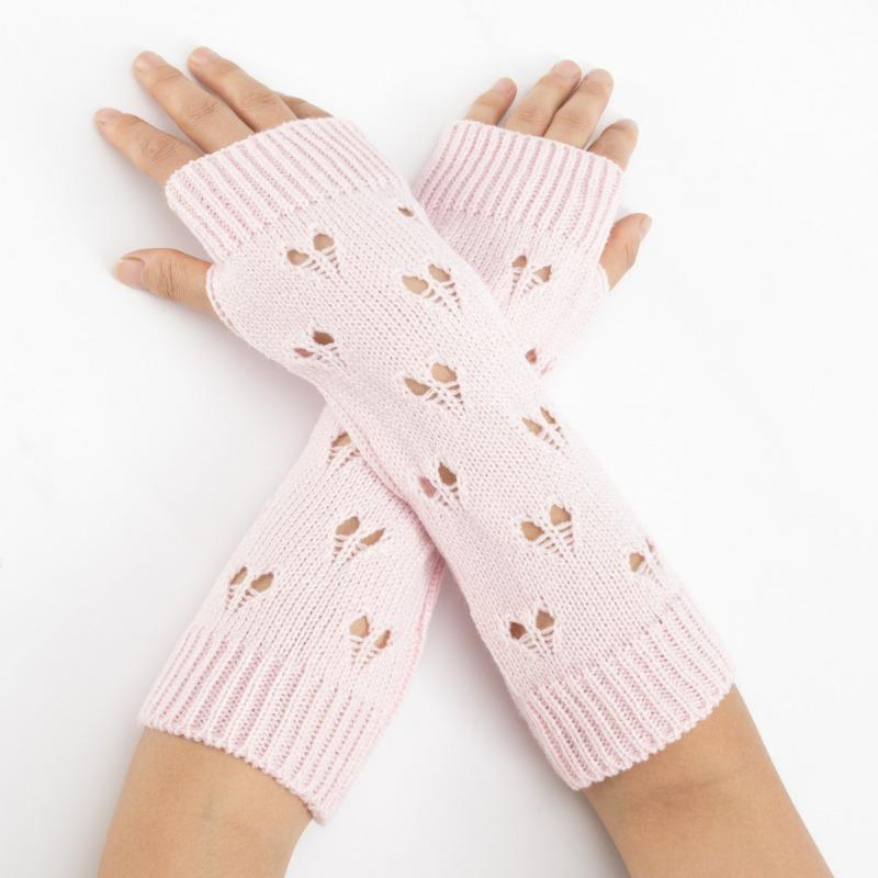 Botvotee Fingerless Gloves Sleeves for Women Y2k Accessories Arm Warmers Knit Winter Warm Long Sleeves Cute Hands Free Gloves