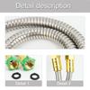 Stainless Steel Garden Leader Hose Female to Female Leader Hose Leakproof Flexible Water Hose Water Pipe Connection
