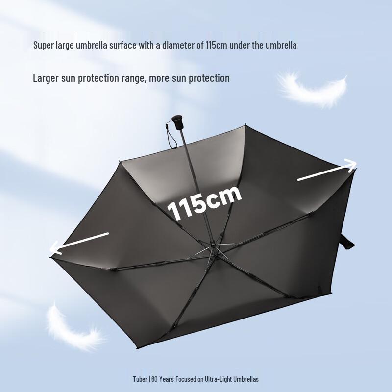 Beishi 115cm Ultralight Folding UV Sun & Rain Umbrella
