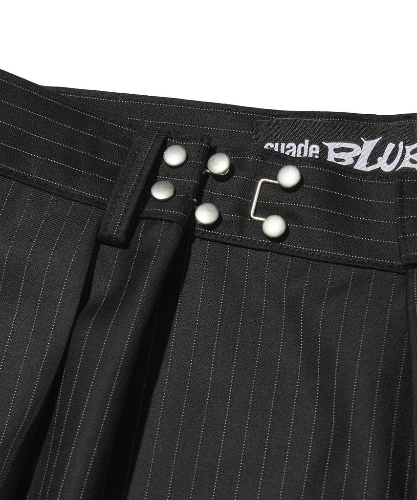 Seuweideu Two Tuck Stripe Slacks [Black]