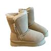 Two wool snow boots for women's winter new thick-soled non-slip velvet thickened warm extra thick cotton shoes