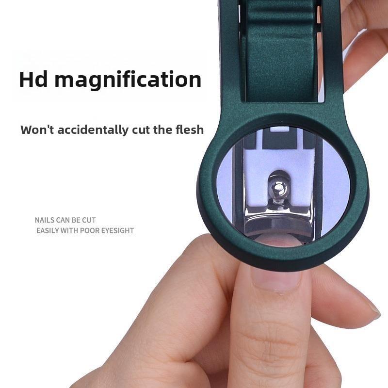 Nail Clippers and Nail Clippers with Magnifying Glass, Magnifying Glass for The Elderly, Anti-splash Nail Clippers