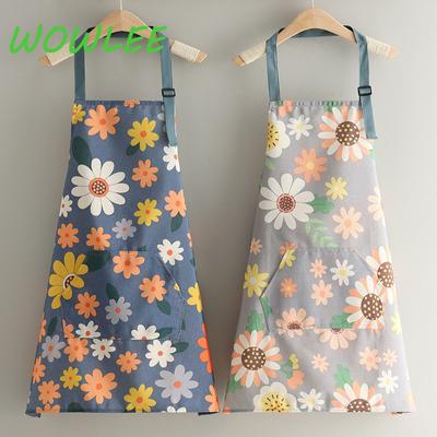 Cotton Canvas Kitchen Aprons for Men and Women, Waterproof Cooking Apron, Thin Waist, Breathable Male Work, New Fashion