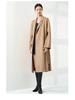 100% Pure Cashmere Water Ripple Double-Faced Wool Coat with Belt - Women's Outerwear