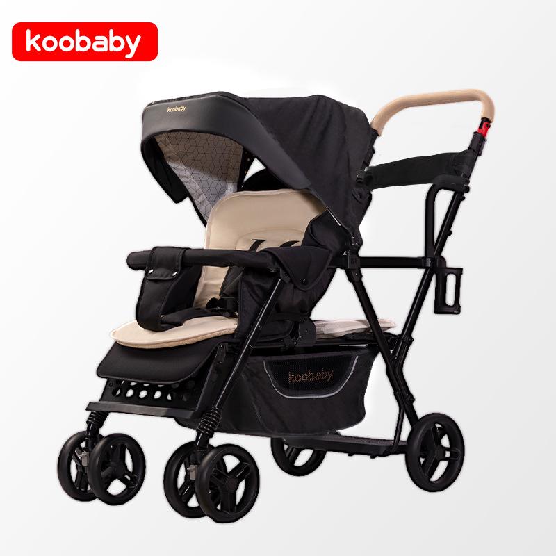 Koobaby Twin Lightweight Foldable Double Stroller for Infants and Toddlers