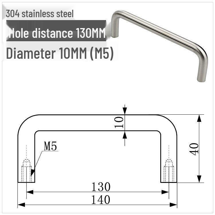 Solid 304 Stainless Steel U-Shaped Cabinet Handle