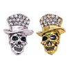 Unique Sparkling Pin Skull Clothing Jewelry with Artificial Crystal Skull Badge Suitable for Daily Wear Special Occasion
