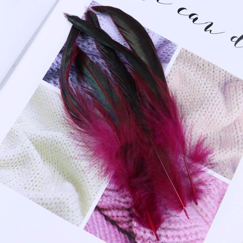 50pcs/pack Black Rooster Feathers Dyed Colorful Natural Pheasant Plumes 15-20cm/6-8 inch Costume Party Decor feathers for Craft