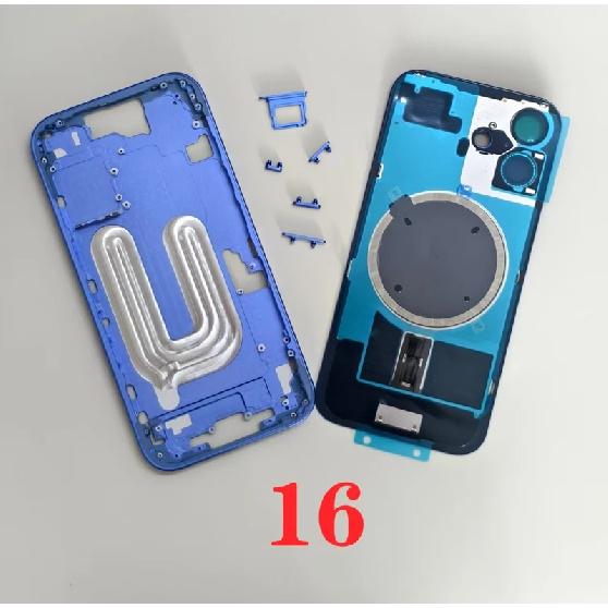 OEM For iPhone 16 Pro Max 16E Battery Back Cover Rear Middle Chassis Frame SIM Housing Case For IPhone 16 Plus 16 Pro