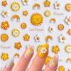 [Premium] Embossed Nail Sticker Tensor Self 3D Summer Nail Art French Nail Sticker Nail Art Parts 1 Pcs 8. Sunflower Lion