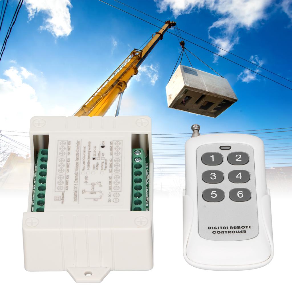 Motor Remote Control Switch 12V 24V 6 CH Relay Forward and Reverse Wireless Switch for Car Motor Ele