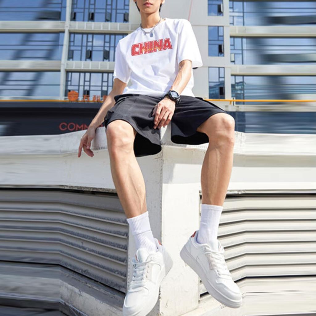 Li Ning SS23 Letter Print Round Neck Lightweight Running Fitness Short Sleeve T-Shirt Unisex Tops YTST053-1