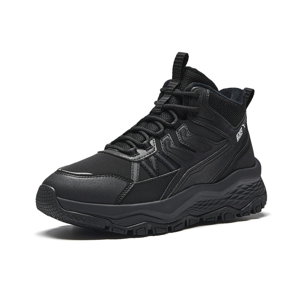 ANTA Tai Hang Women Fleece Lined Outdoor Trail Running Shoes Pure Black 122518965-3