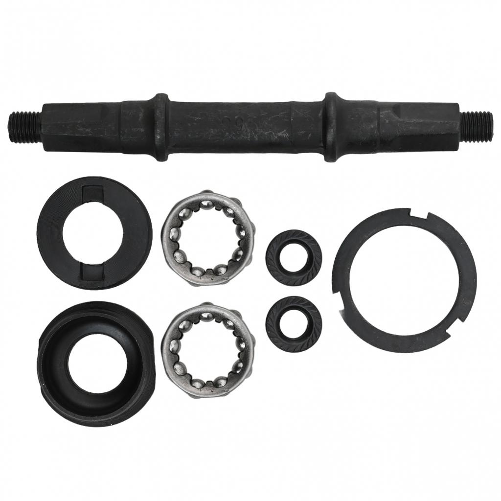 Square Hole Bicycle Bottom Bracket Axle Kit with Cups and Bearings Accessories