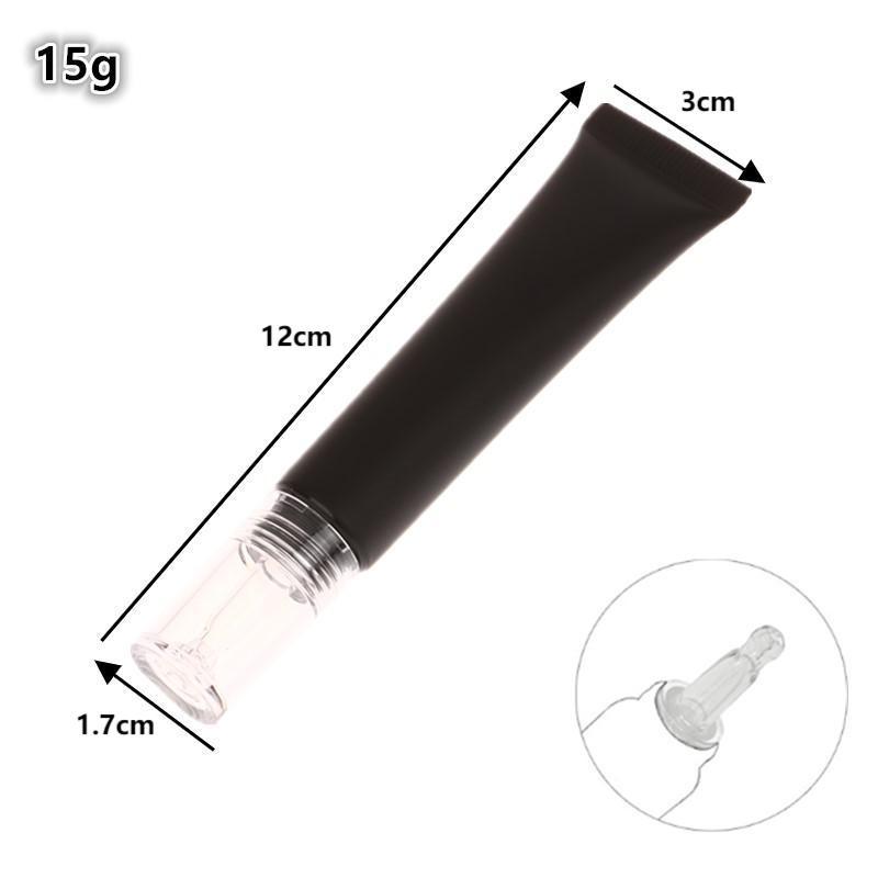 Tubos Cosméticos Macios 10/15/30G Protetor Solar Creme Loção Base Líquida Frascos Recarregáveis Conta-Gotas de Ácido Hialurônico Frasco Vazio