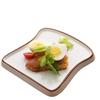 2025 1Pc Ceramic Toast Shaped Dinner Plate Dish Tableware Breakfast Plate Salad Fruit Snack Tray for Home Restaurant