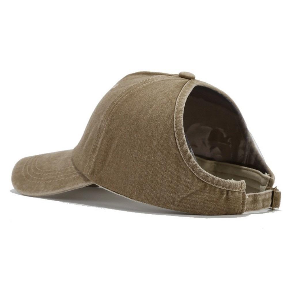 Hip Hop Empty Top Hat Solid Color Sun Protection Peaked Hat Vintage Washed Baseball Cap Outdoor