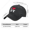 I Love New York Cappellino da Baseball Lavato da Turista I Heart Ny Cappellino Trucker Casual da Papà Estivo Unisex per Esterno Palestra Cappellini da Baseball Protettivi dal Sole