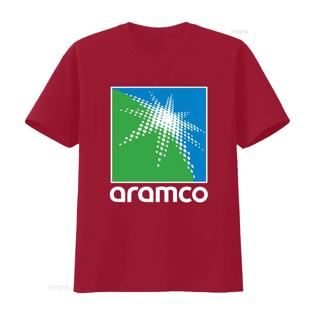 New Aramco Saudi Arabian Oil Company Logo Unisexs T Shirt American Size Vintage Washed Soft Casual Designer Clothes Vintage