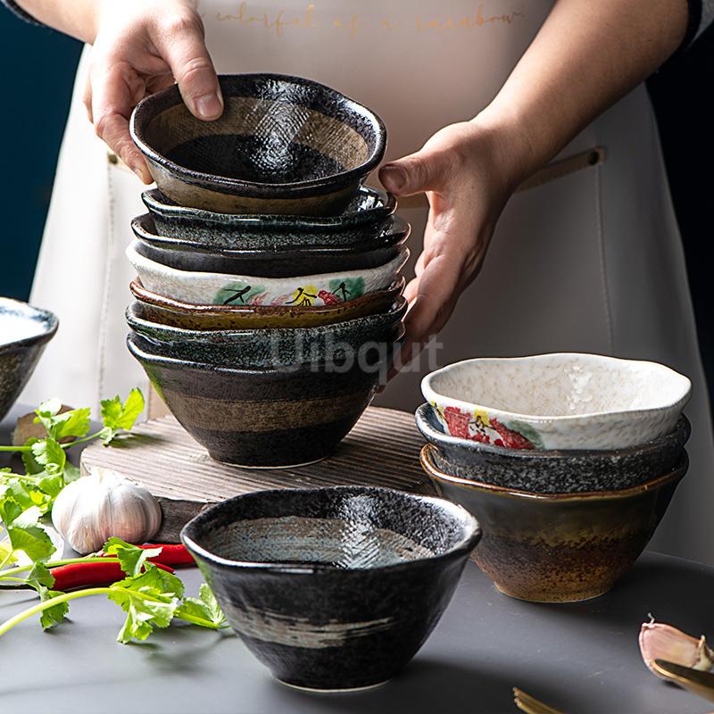 5inch 5.5 Inch Japanese Ceramic Rice Bowl Porcelain Dishes Pretty Restaurant Table Top Items Soup Noodles Sauce Bowls Dinnerware