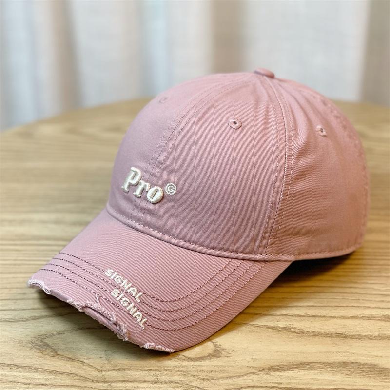 New Style Korean Version of Baseball Cap for Women Small Hard Top Showing Face Stylish Peaked Cap with Big Face and Wide Brim