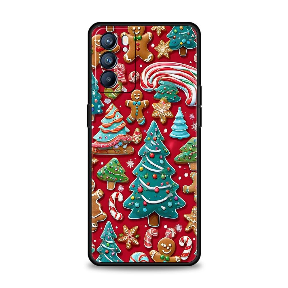 New Year Christmas Phone Case For Oppo Reno 13 12 11 10 7 F Find X5 X6 A98 A80 A79 A78 A57 A54 A31 A17 Pro 5G Soft TPU Cover Bag