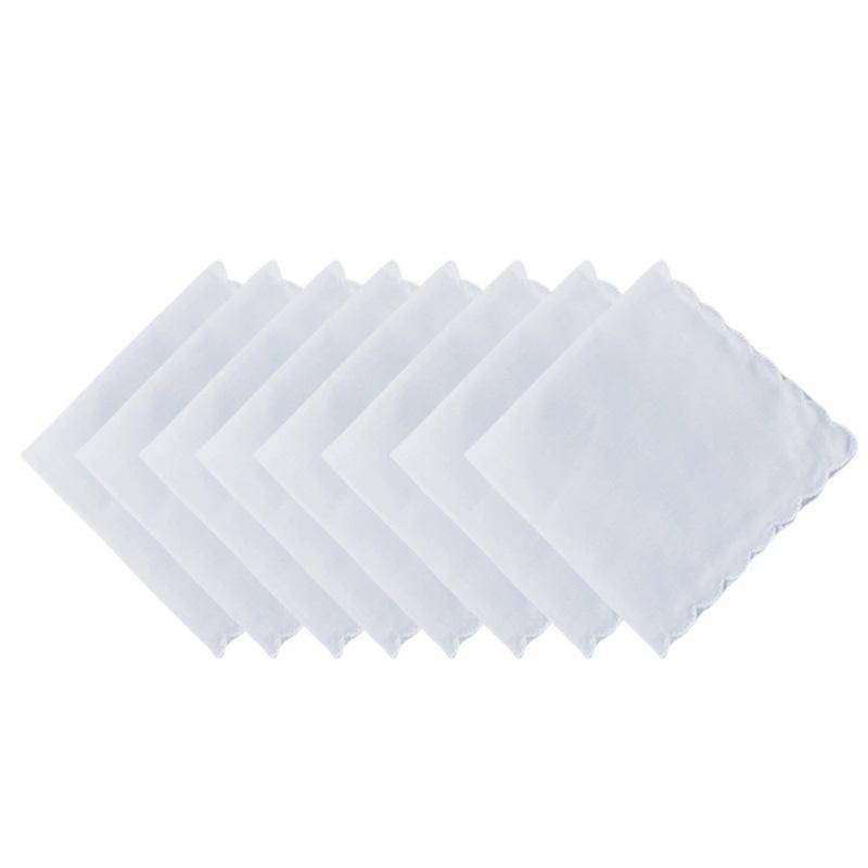 1Pc/6Pcs/8Pcs/10Pcs/12Pcs/16Pcs Handmade Sweat-absorbing Thin Version Wedding Cotton DIY Lace White Handkerchief
