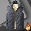 Men's Autumn Winter Lamb Velvet Warm Down Vest Youth Plus Size Zipper Warm Jacket