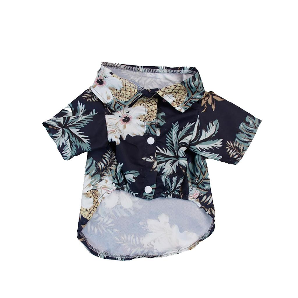 Letni T-shirt dla zwierzaka Hawajski Kwiat Koszulka dla psa z hawajskim nadrukiem T-shirt dla zwierzaka