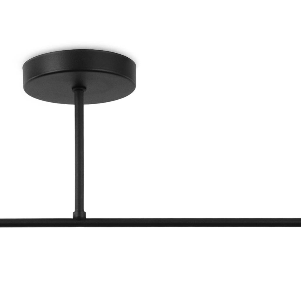 Asturia Black Ceiling Lamp 2-Flat Golden Lamp E27