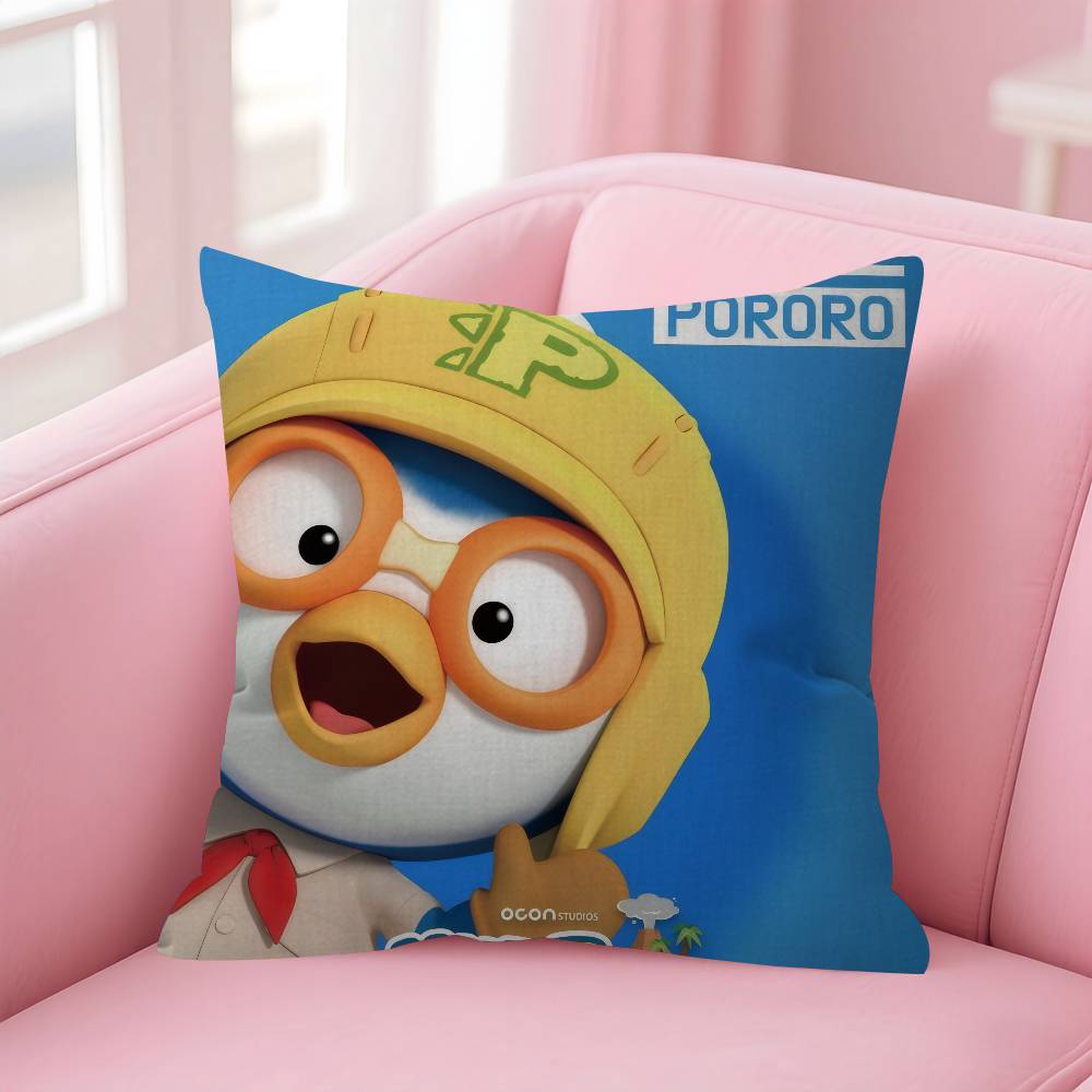 Anime Cute Pororos Maple Design Cushion Cover Happy Autumn Harvest Decor Holiday Decorati Pillow Cover