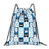 Custom B-BADBADTZ Drawstring Backpack Sports Gym Bag for Men Women Penguin Anime Shopping Sackpack