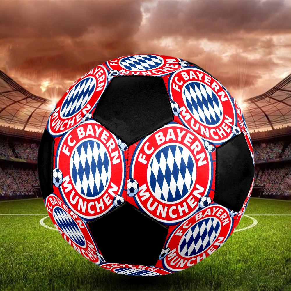FC Bayern Munich Indoor Soccer Ball Colorful Machine Stitched PVC Size 5 Team Training Competition Ready Durable High-Bounce Cool Sports Gift