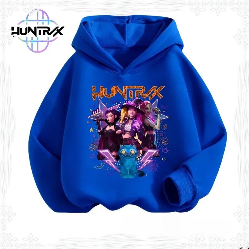 Kpop Demon Hunters Anime Girls Hoodie Cartoon Printed Casual Warm Comfortable Autumn Winter Hoodies